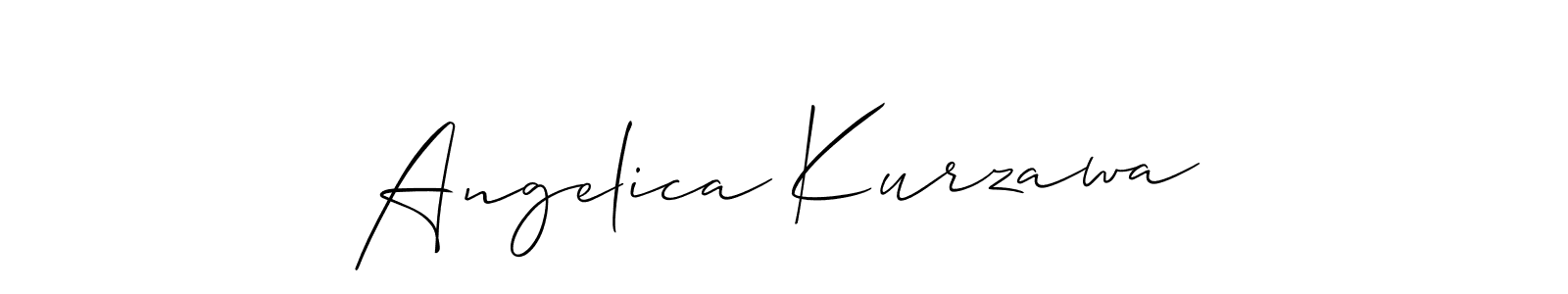 Make a beautiful signature design for name Angelica Kurzawa. With this signature (Allison_Script) style, you can create a handwritten signature for free. Angelica Kurzawa signature style 2 images and pictures png