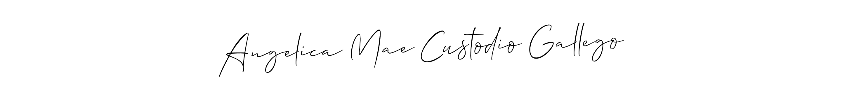 This is the best signature style for the Angelica Mae Custodio Gallego name. Also you like these signature font (Allison_Script). Mix name signature. Angelica Mae Custodio Gallego signature style 2 images and pictures png