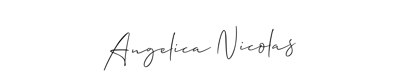 Angelica Nicolas stylish signature style. Best Handwritten Sign (Allison_Script) for my name. Handwritten Signature Collection Ideas for my name Angelica Nicolas. Angelica Nicolas signature style 2 images and pictures png