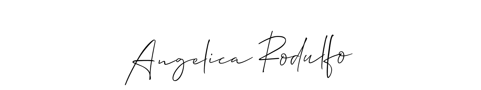 Also we have Angelica Rodulfo name is the best signature style. Create professional handwritten signature collection using Allison_Script autograph style. Angelica Rodulfo signature style 2 images and pictures png