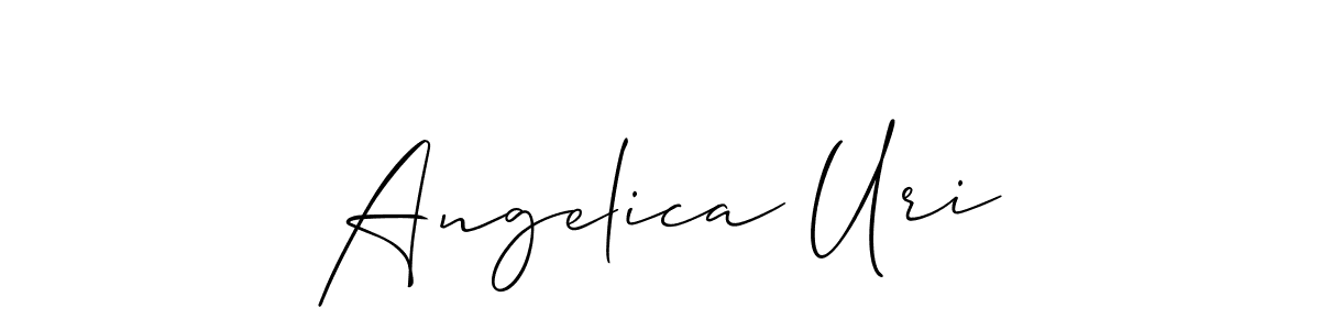 Check out images of Autograph of Angelica Uri name. Actor Angelica Uri Signature Style. Allison_Script is a professional sign style online. Angelica Uri signature style 2 images and pictures png