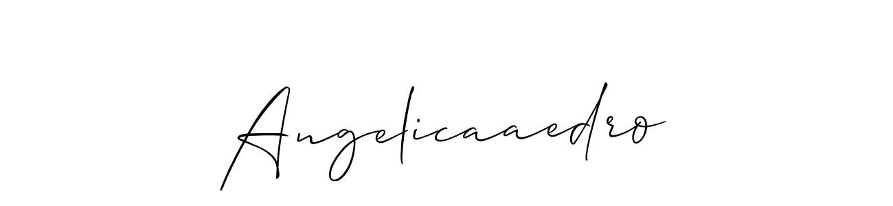 How to make Angelicaaedro name signature. Use Allison_Script style for creating short signs online. This is the latest handwritten sign. Angelicaaedro signature style 2 images and pictures png