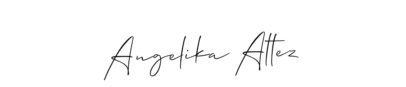 This is the best signature style for the Angelika Altez name. Also you like these signature font (Allison_Script). Mix name signature. Angelika Altez signature style 2 images and pictures png