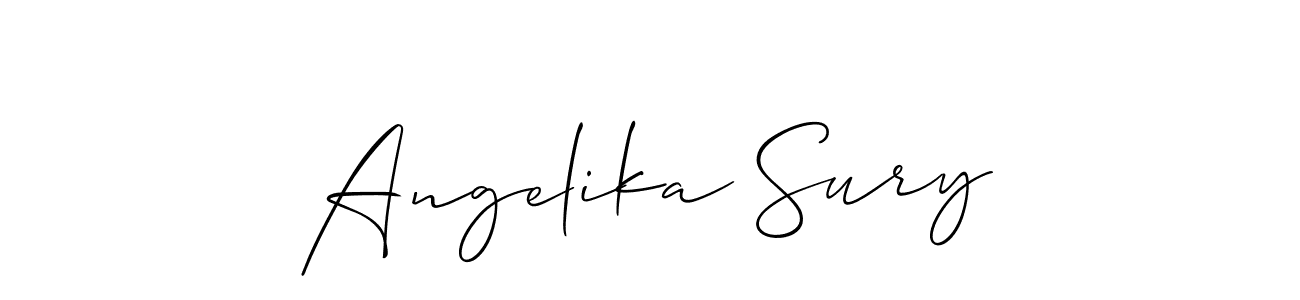 Also we have Angelika Sury name is the best signature style. Create professional handwritten signature collection using Allison_Script autograph style. Angelika Sury signature style 2 images and pictures png