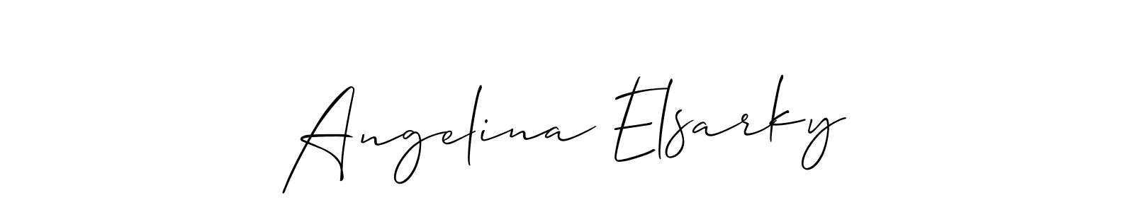Design your own signature with our free online signature maker. With this signature software, you can create a handwritten (Allison_Script) signature for name Angelina Elsarky. Angelina Elsarky signature style 2 images and pictures png