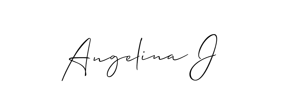 How to make Angelina J name signature. Use Allison_Script style for creating short signs online. This is the latest handwritten sign. Angelina J signature style 2 images and pictures png