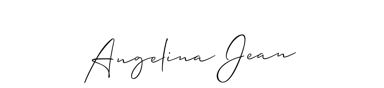 Design your own signature with our free online signature maker. With this signature software, you can create a handwritten (Allison_Script) signature for name Angelina Jean. Angelina Jean signature style 2 images and pictures png