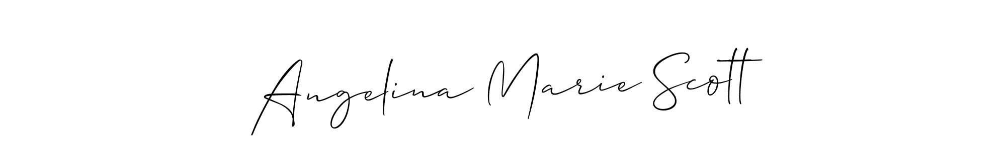 Create a beautiful signature design for name Angelina Marie Scott. With this signature (Allison_Script) fonts, you can make a handwritten signature for free. Angelina Marie Scott signature style 2 images and pictures png