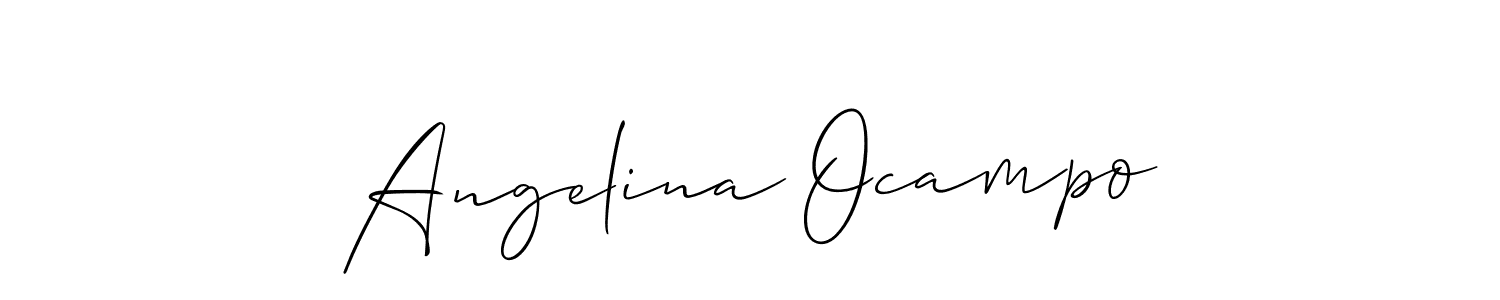Also You can easily find your signature by using the search form. We will create Angelina Ocampo name handwritten signature images for you free of cost using Allison_Script sign style. Angelina Ocampo signature style 2 images and pictures png