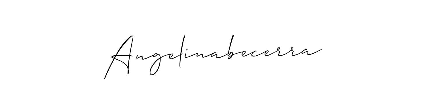 Also You can easily find your signature by using the search form. We will create Angelinabecerra name handwritten signature images for you free of cost using Allison_Script sign style. Angelinabecerra signature style 2 images and pictures png