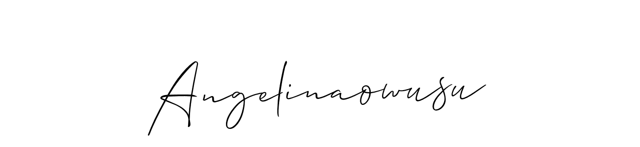 Make a beautiful signature design for name Angelinaowusu. Use this online signature maker to create a handwritten signature for free. Angelinaowusu signature style 2 images and pictures png