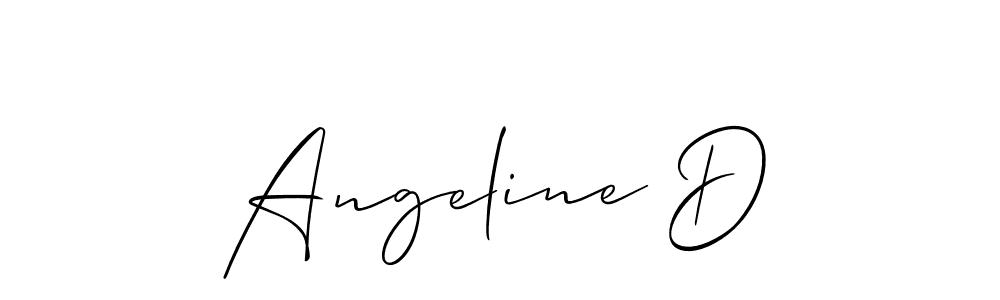 It looks lik you need a new signature style for name Angeline D. Design unique handwritten (Allison_Script) signature with our free signature maker in just a few clicks. Angeline D signature style 2 images and pictures png