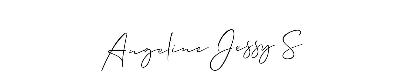 Make a beautiful signature design for name Angeline Jessy S. With this signature (Allison_Script) style, you can create a handwritten signature for free. Angeline Jessy S signature style 2 images and pictures png