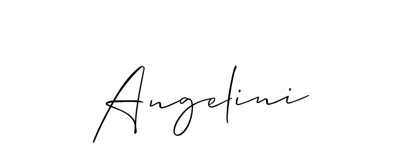 You should practise on your own different ways (Allison_Script) to write your name (Angelini) in signature. don't let someone else do it for you. Angelini signature style 2 images and pictures png