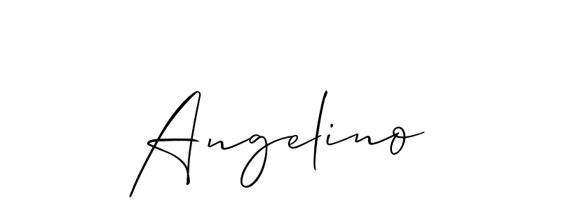 Allison_Script is a professional signature style that is perfect for those who want to add a touch of class to their signature. It is also a great choice for those who want to make their signature more unique. Get Angelino name to fancy signature for free. Angelino signature style 2 images and pictures png