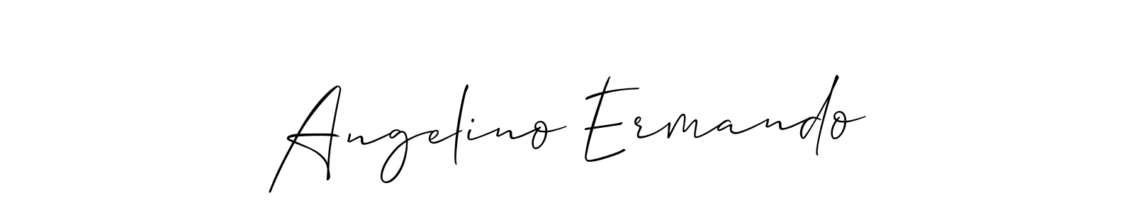 Use a signature maker to create a handwritten signature online. With this signature software, you can design (Allison_Script) your own signature for name Angelino Ermando. Angelino Ermando signature style 2 images and pictures png