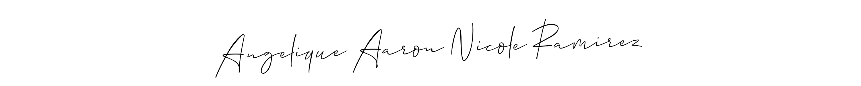 How to make Angelique Aaron Nicole Ramirez signature? Allison_Script is a professional autograph style. Create handwritten signature for Angelique Aaron Nicole Ramirez name. Angelique Aaron Nicole Ramirez signature style 2 images and pictures png