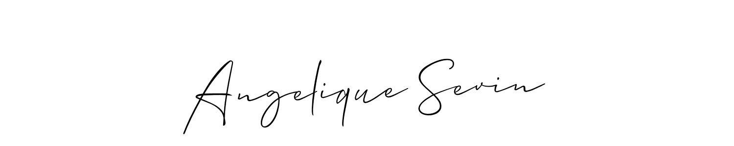 Make a beautiful signature design for name Angelique Sevin. With this signature (Allison_Script) style, you can create a handwritten signature for free. Angelique Sevin signature style 2 images and pictures png