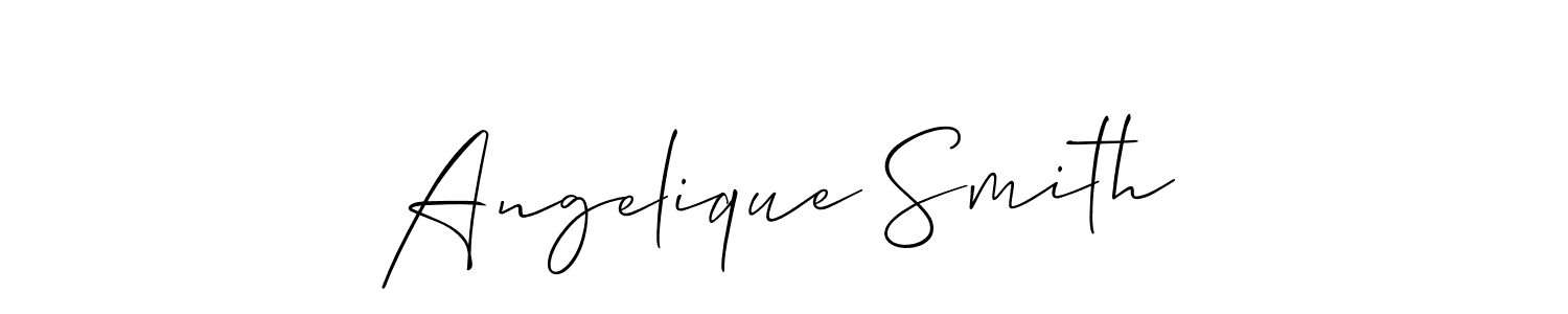 Make a beautiful signature design for name Angelique Smith. With this signature (Allison_Script) style, you can create a handwritten signature for free. Angelique Smith signature style 2 images and pictures png
