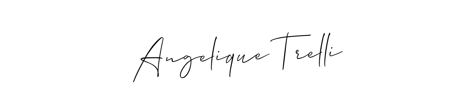 Make a short Angelique Trelli signature style. Manage your documents anywhere anytime using Allison_Script. Create and add eSignatures, submit forms, share and send files easily. Angelique Trelli signature style 2 images and pictures png