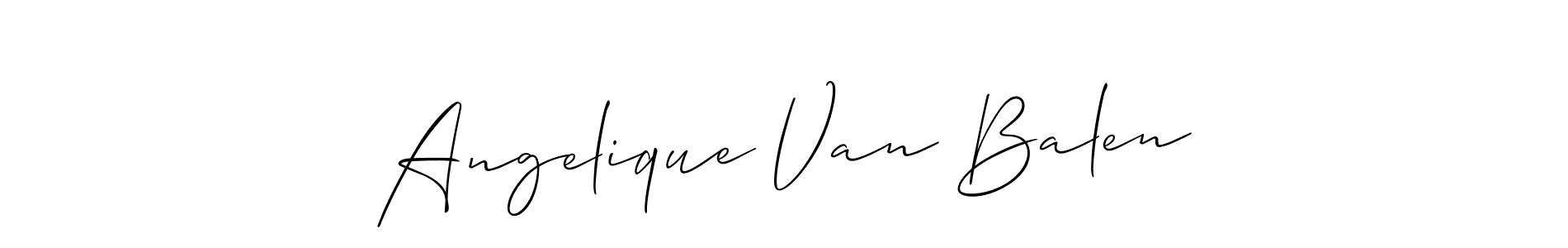 Angelique Van Balen stylish signature style. Best Handwritten Sign (Allison_Script) for my name. Handwritten Signature Collection Ideas for my name Angelique Van Balen. Angelique Van Balen signature style 2 images and pictures png