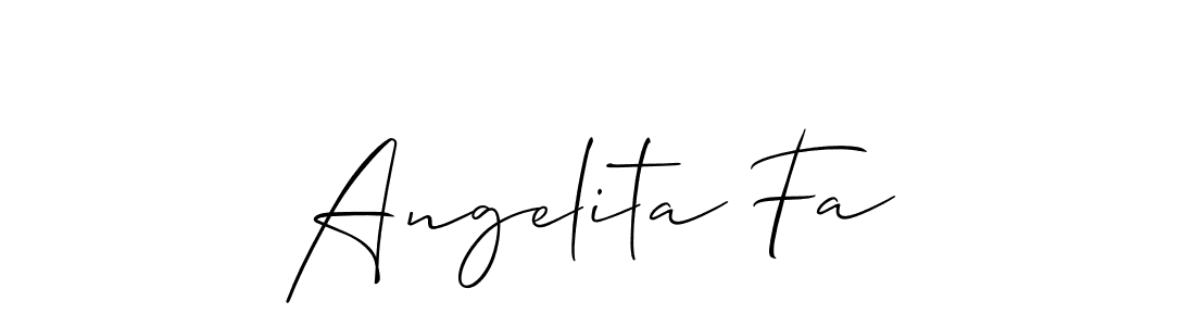 How to make Angelita Fa signature? Allison_Script is a professional autograph style. Create handwritten signature for Angelita Fa name. Angelita Fa signature style 2 images and pictures png