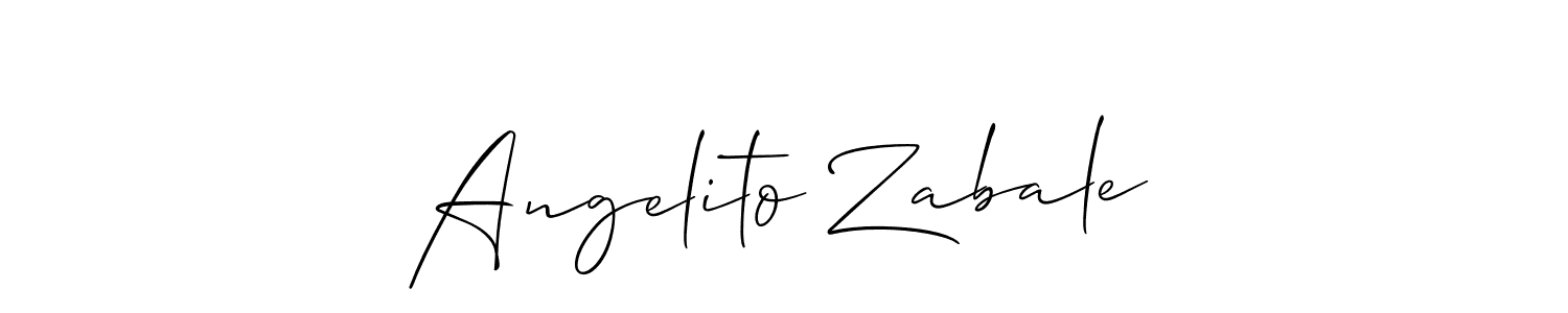 Similarly Allison_Script is the best handwritten signature design. Signature creator online .You can use it as an online autograph creator for name Angelito Zabale. Angelito Zabale signature style 2 images and pictures png