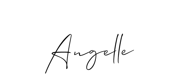 The best way (Allison_Script) to make a short signature is to pick only two or three words in your name. The name Angelle include a total of six letters. For converting this name. Angelle signature style 2 images and pictures png