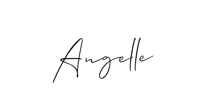 The best way (Allison_Script) to make a short signature is to pick only two or three words in your name. The name Angelle include a total of six letters. For converting this name. Angelle signature style 2 images and pictures png