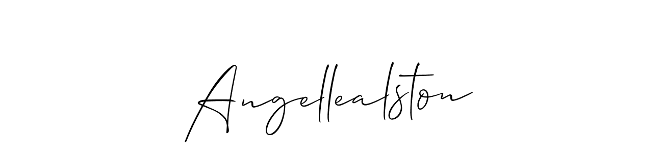 Design your own signature with our free online signature maker. With this signature software, you can create a handwritten (Allison_Script) signature for name Angellealston. Angellealston signature style 2 images and pictures png