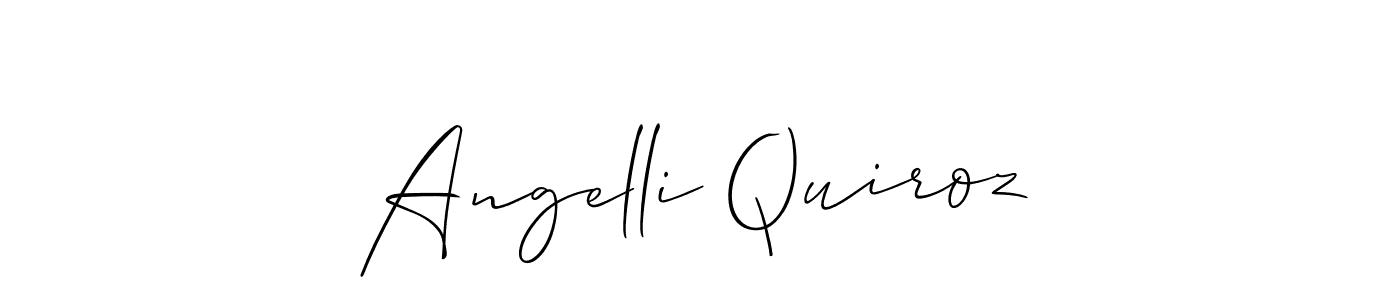 Make a short Angelli Quiroz signature style. Manage your documents anywhere anytime using Allison_Script. Create and add eSignatures, submit forms, share and send files easily. Angelli Quiroz signature style 2 images and pictures png