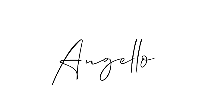 The best way (Allison_Script) to make a short signature is to pick only two or three words in your name. The name Angello include a total of six letters. For converting this name. Angello signature style 2 images and pictures png