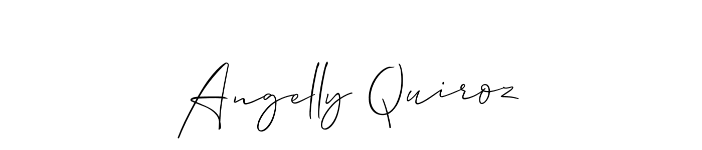 Design your own signature with our free online signature maker. With this signature software, you can create a handwritten (Allison_Script) signature for name Angelly Quiroz. Angelly Quiroz signature style 2 images and pictures png