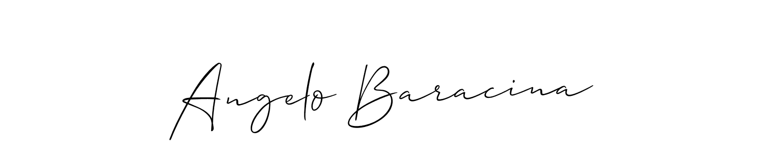 Design your own signature with our free online signature maker. With this signature software, you can create a handwritten (Allison_Script) signature for name Angelo Baracina. Angelo Baracina signature style 2 images and pictures png
