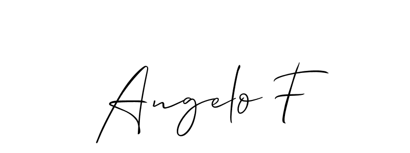 Use a signature maker to create a handwritten signature online. With this signature software, you can design (Allison_Script) your own signature for name Angelo F. Angelo F signature style 2 images and pictures png