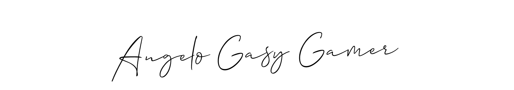 Design your own signature with our free online signature maker. With this signature software, you can create a handwritten (Allison_Script) signature for name Angelo Gasy Gamer. Angelo Gasy Gamer signature style 2 images and pictures png