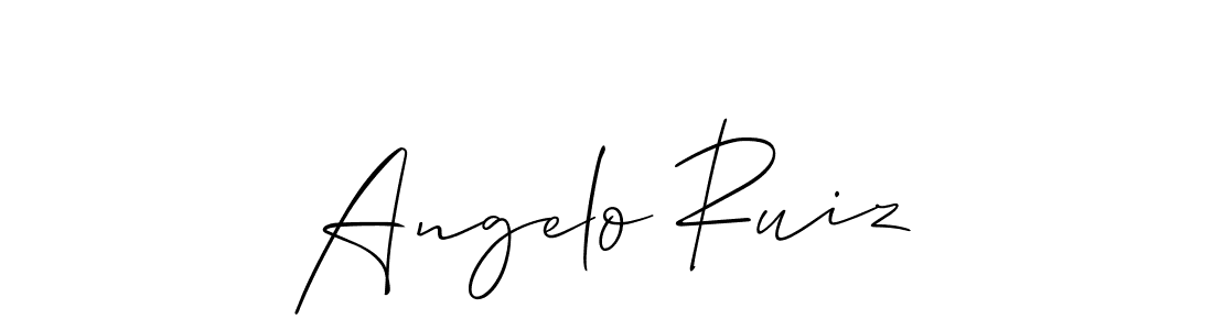 Use a signature maker to create a handwritten signature online. With this signature software, you can design (Allison_Script) your own signature for name Angelo Ruiz. Angelo Ruiz signature style 2 images and pictures png