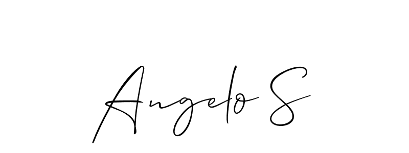 Angelo S stylish signature style. Best Handwritten Sign (Allison_Script) for my name. Handwritten Signature Collection Ideas for my name Angelo S. Angelo S signature style 2 images and pictures png