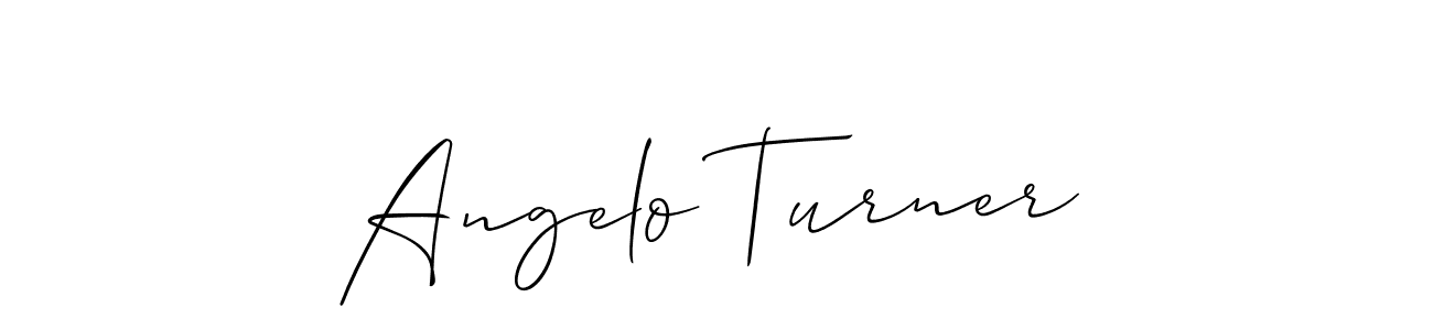How to make Angelo Turner signature? Allison_Script is a professional autograph style. Create handwritten signature for Angelo Turner name. Angelo Turner signature style 2 images and pictures png
