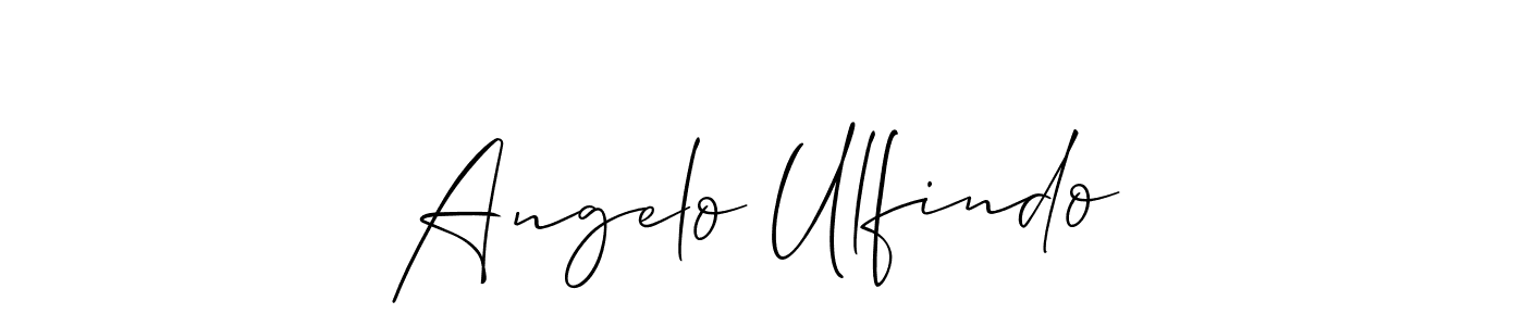 How to make Angelo Ulfindo name signature. Use Allison_Script style for creating short signs online. This is the latest handwritten sign. Angelo Ulfindo signature style 2 images and pictures png