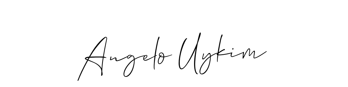 How to make Angelo Uykim signature? Allison_Script is a professional autograph style. Create handwritten signature for Angelo Uykim name. Angelo Uykim signature style 2 images and pictures png