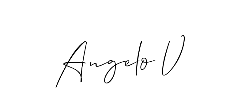 Similarly Allison_Script is the best handwritten signature design. Signature creator online .You can use it as an online autograph creator for name Angelo V. Angelo V signature style 2 images and pictures png