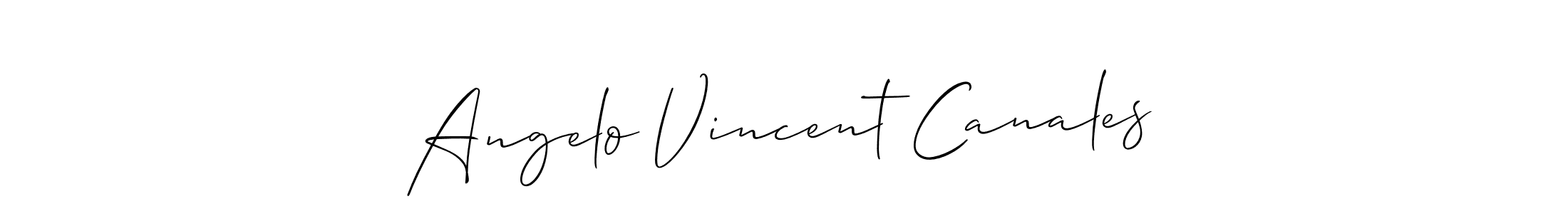 It looks lik you need a new signature style for name Angelo Vincent Canales. Design unique handwritten (Allison_Script) signature with our free signature maker in just a few clicks. Angelo Vincent Canales signature style 2 images and pictures png