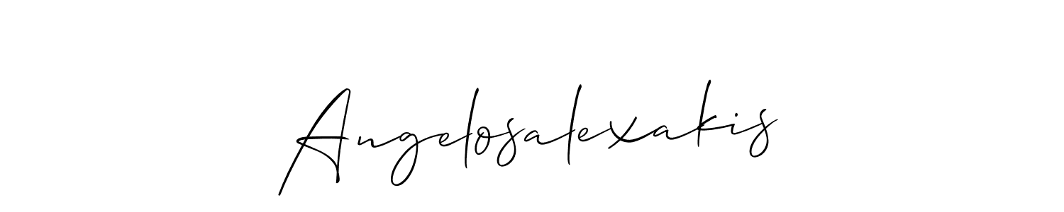 Angelosalexakis stylish signature style. Best Handwritten Sign (Allison_Script) for my name. Handwritten Signature Collection Ideas for my name Angelosalexakis. Angelosalexakis signature style 2 images and pictures png