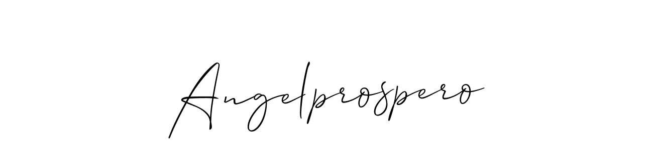 How to make Angelprospero name signature. Use Allison_Script style for creating short signs online. This is the latest handwritten sign. Angelprospero signature style 2 images and pictures png