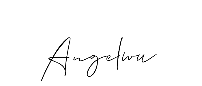 Create a beautiful signature design for name Angelwu. With this signature (Allison_Script) fonts, you can make a handwritten signature for free. Angelwu signature style 2 images and pictures png