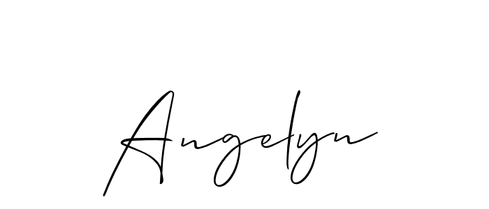 Design your own signature with our free online signature maker. With this signature software, you can create a handwritten (Allison_Script) signature for name Angelyn. Angelyn signature style 2 images and pictures png