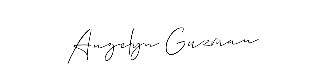 How to make Angelyn Guzman signature? Allison_Script is a professional autograph style. Create handwritten signature for Angelyn Guzman name. Angelyn Guzman signature style 2 images and pictures png