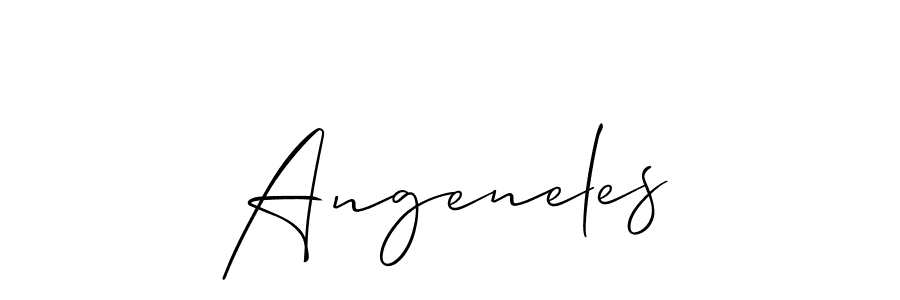 Make a beautiful signature design for name Angeneles. Use this online signature maker to create a handwritten signature for free. Angeneles signature style 2 images and pictures png