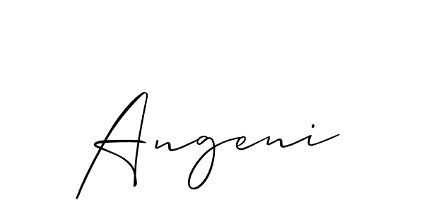 You can use this online signature creator to create a handwritten signature for the name Angeni. This is the best online autograph maker. Angeni signature style 2 images and pictures png
